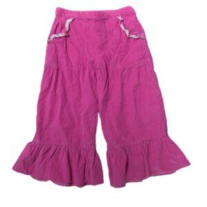 Baby Nay EUC size 4T girls hot pink corduroy ruffle flare bell bottoms